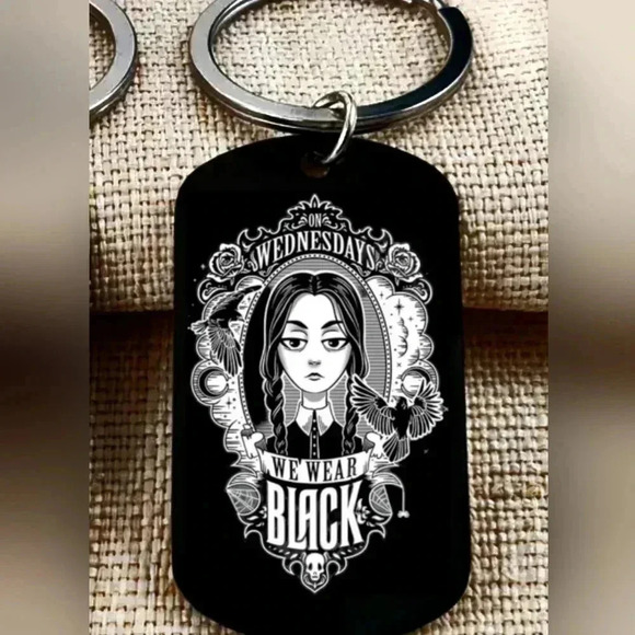On Wednesday we wear black Wednesday Addams Hot Keychain - Picture 1 of 1